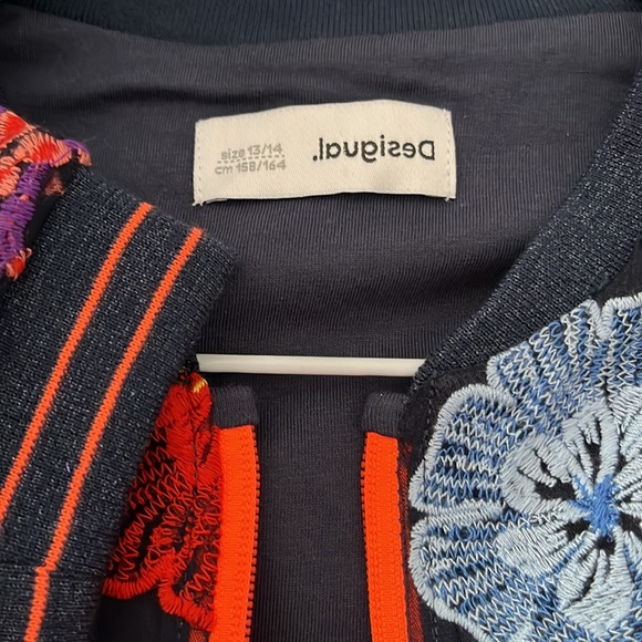 DESIGUAL BLUE FLORAL BOMBER - Picture 10 of 16